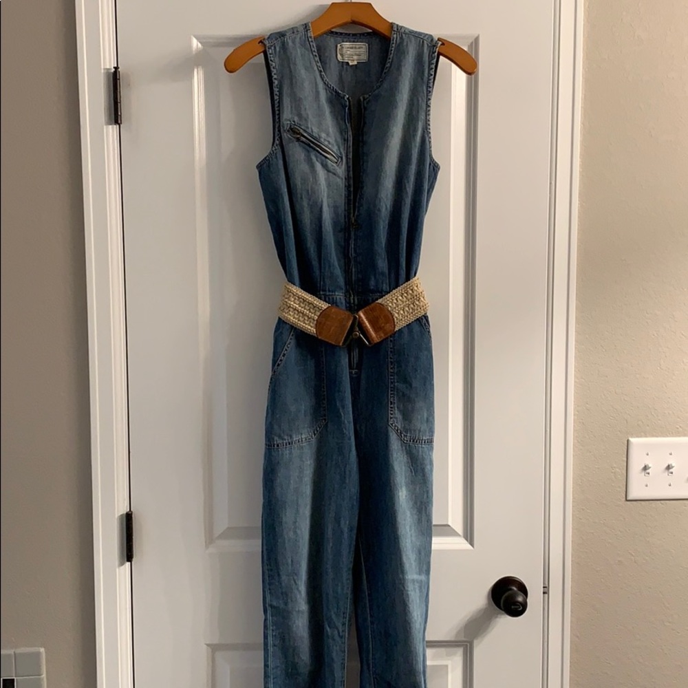 Current Elliott Sleeveless Chambray Jumper